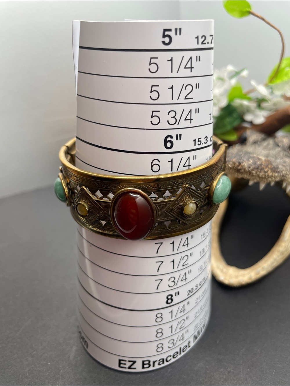 Stone hinged bangle vintage - Picture 4 of 5